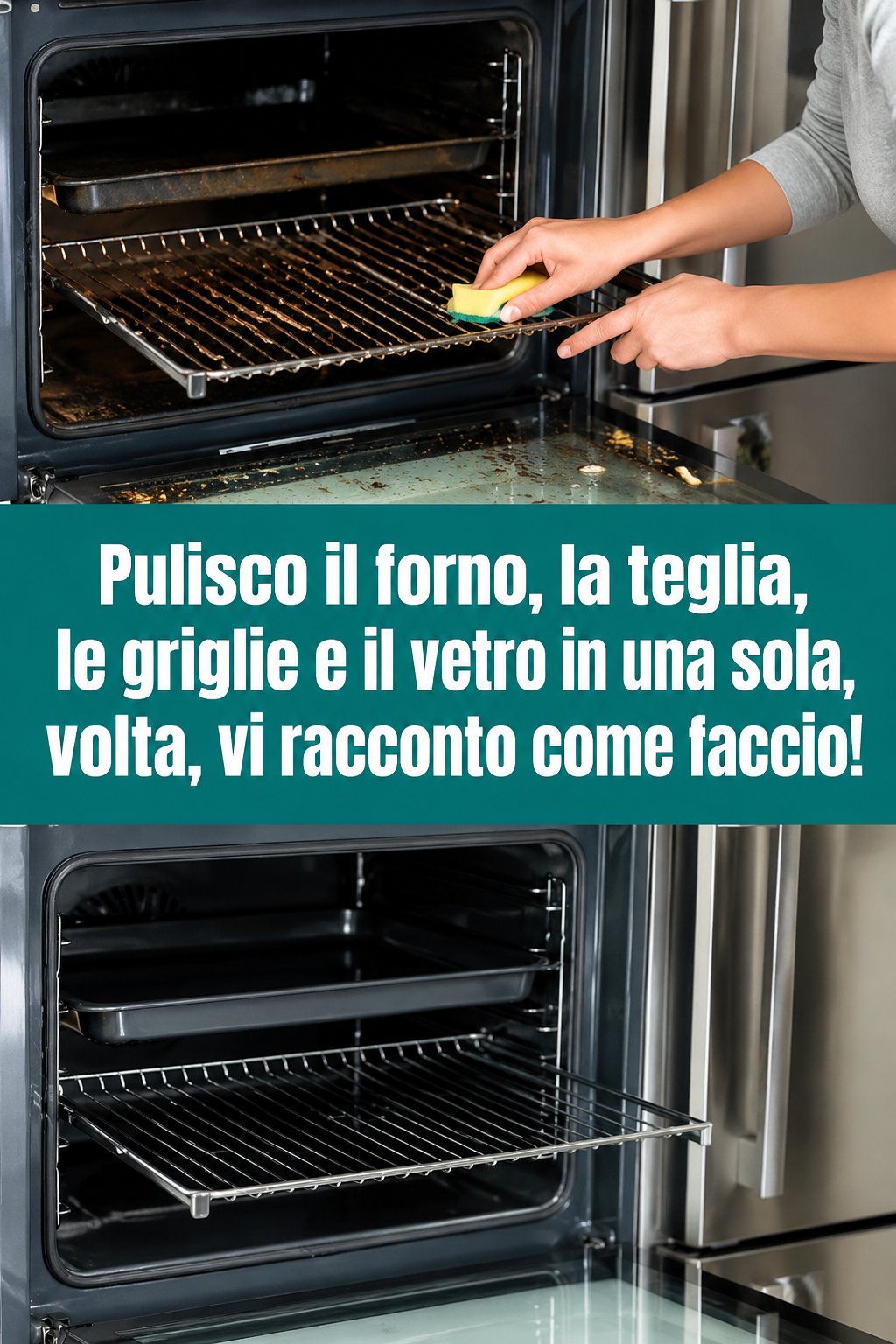 Pulisco il forno, la teglia, le griglie e il vetro in una sola volta, vi racconto come faccio!