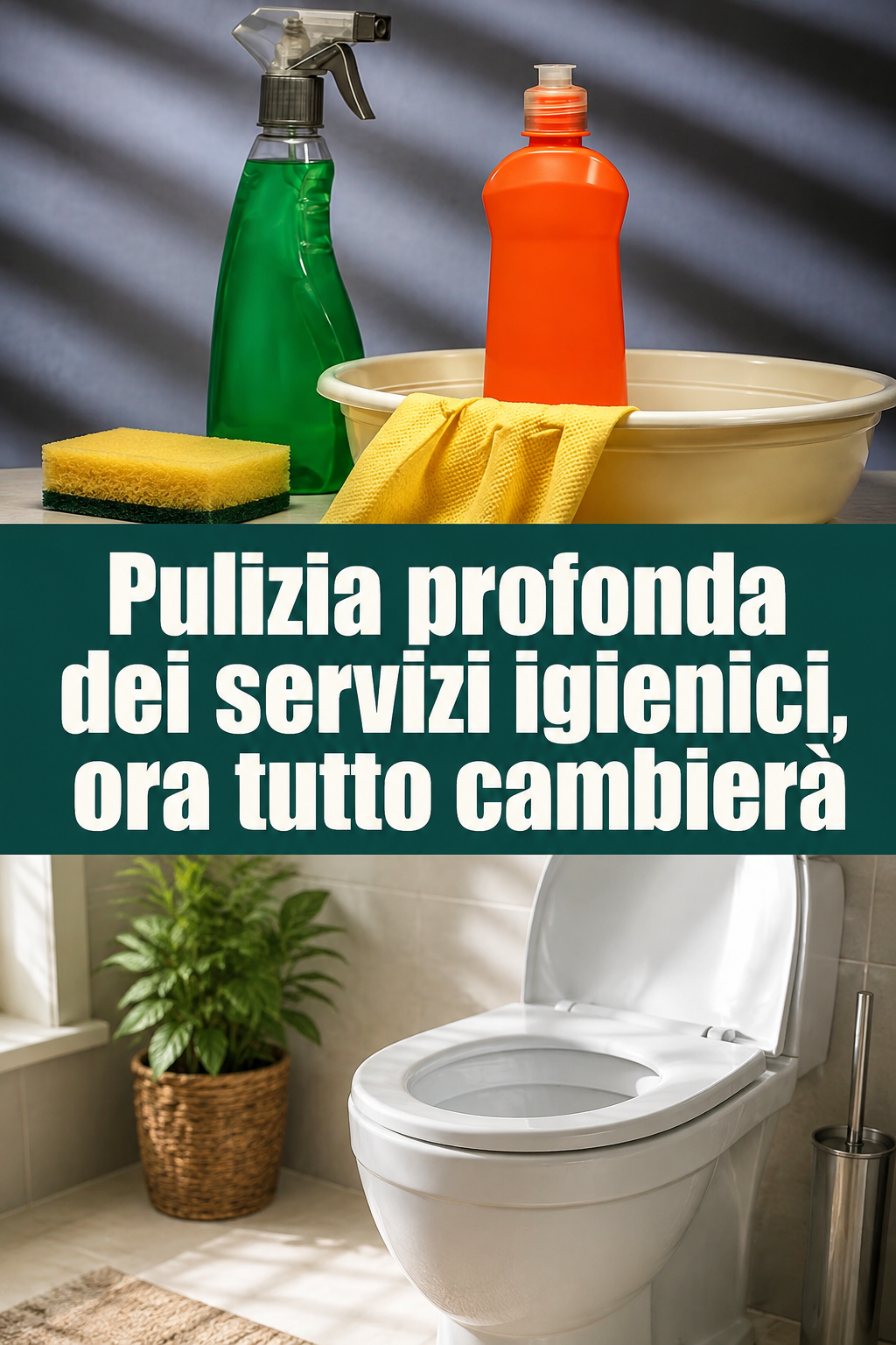 Pulizia profonda dei servizi igienici, ora tutto cambierà