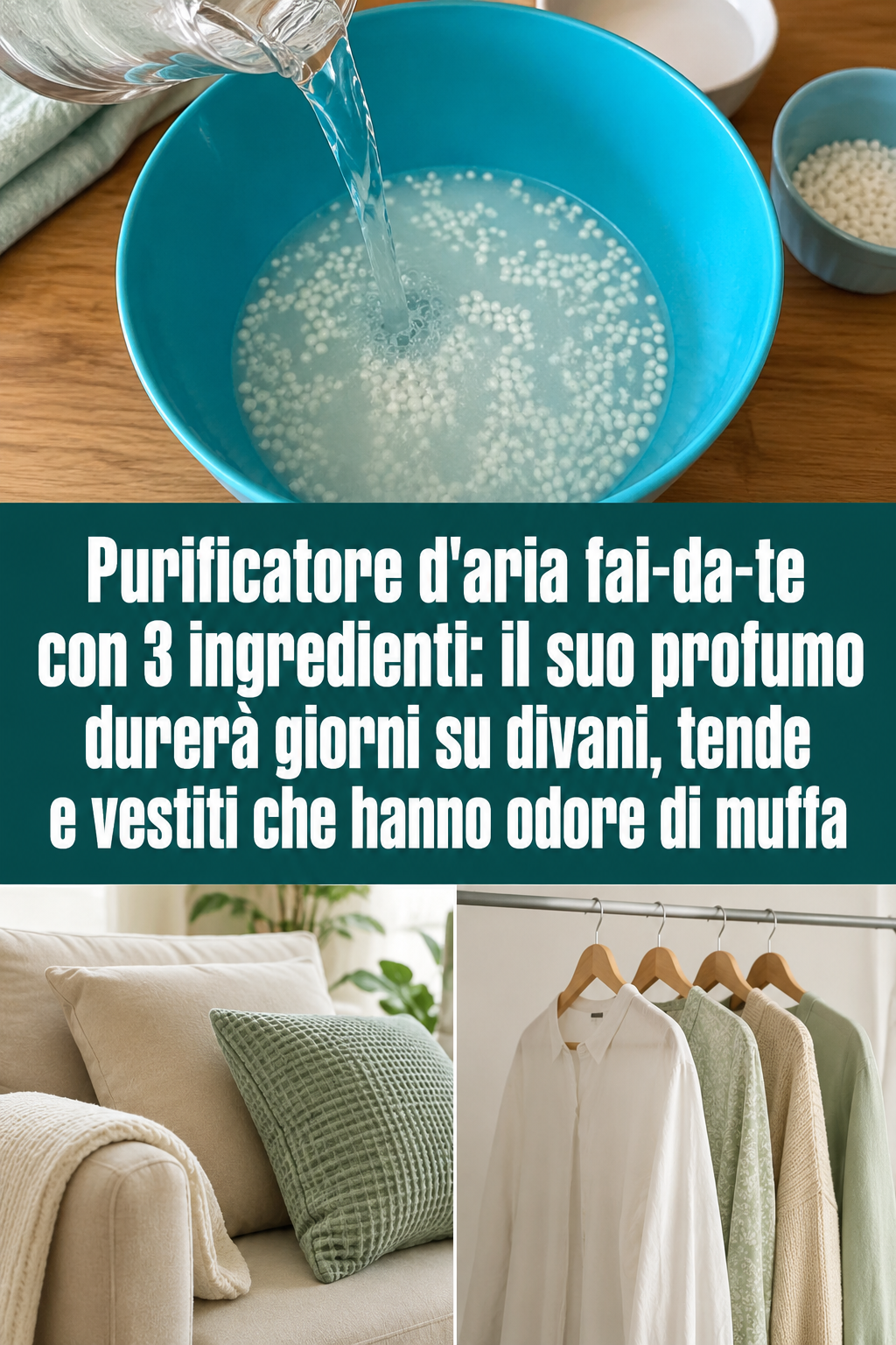 Purificatore d’aria fai-da-te con 3 ingredienti: il suo profumo durerà giorni su divani, tende e vestiti che hanno odore di muffa