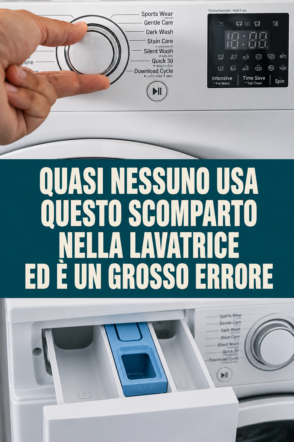 Quasi nessuno usa questo scomparto nella lavatrice ed è un grosso errore