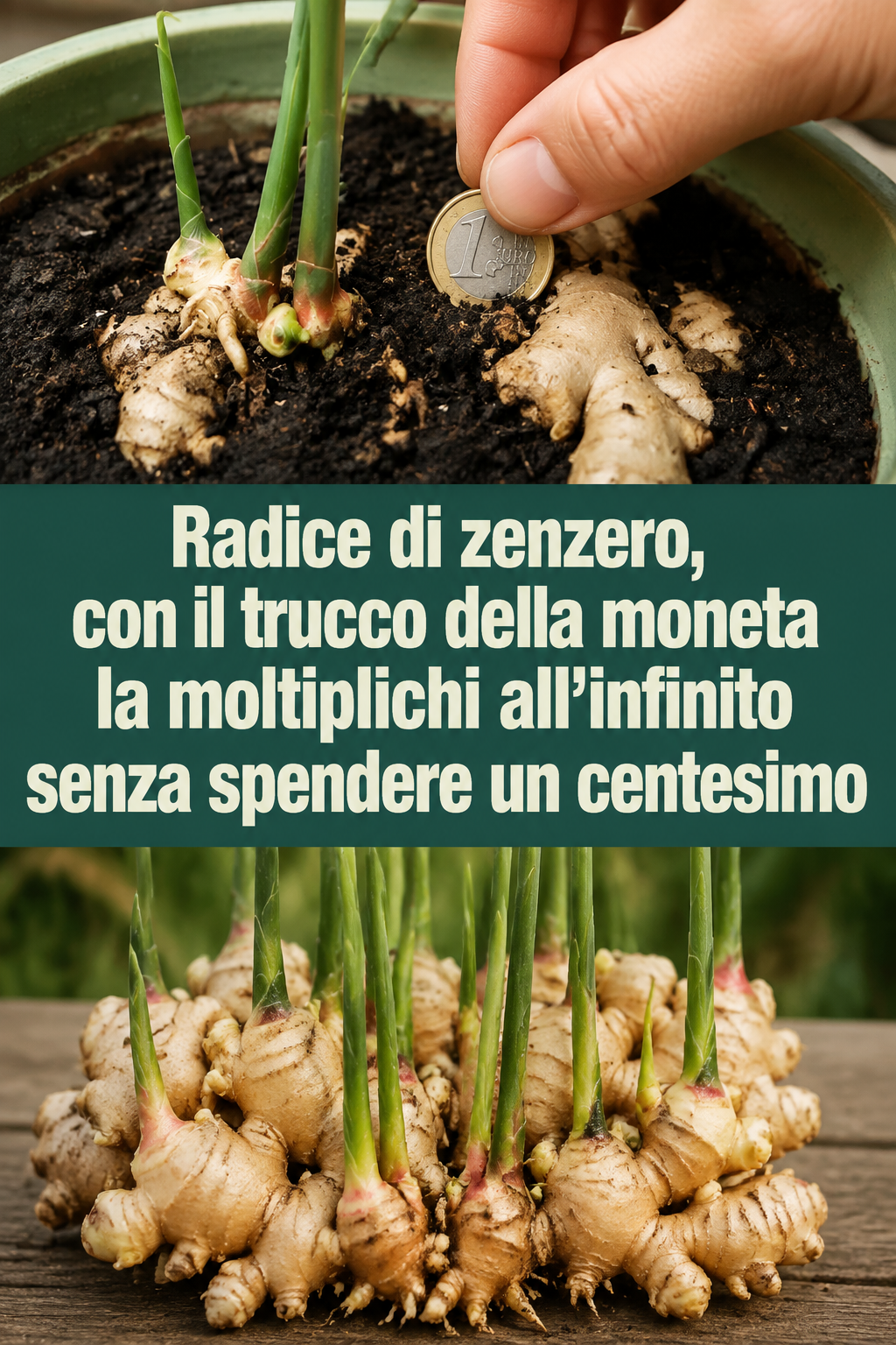 Radice di zenzero, con il trucco della moneta la moltiplichi all’infinito senza spendere un centesimo