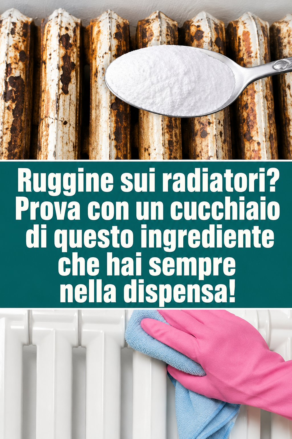 Ruggine sui radiatori? Prova con un cucchiaio di questo ingrediente che hai sempre nella dispensa!