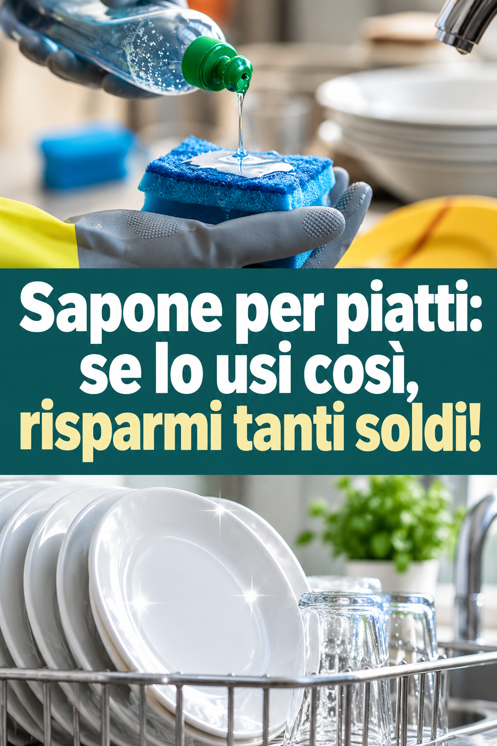 Sapone per piatti: se lo usi così, risparmi tanti soldi!
