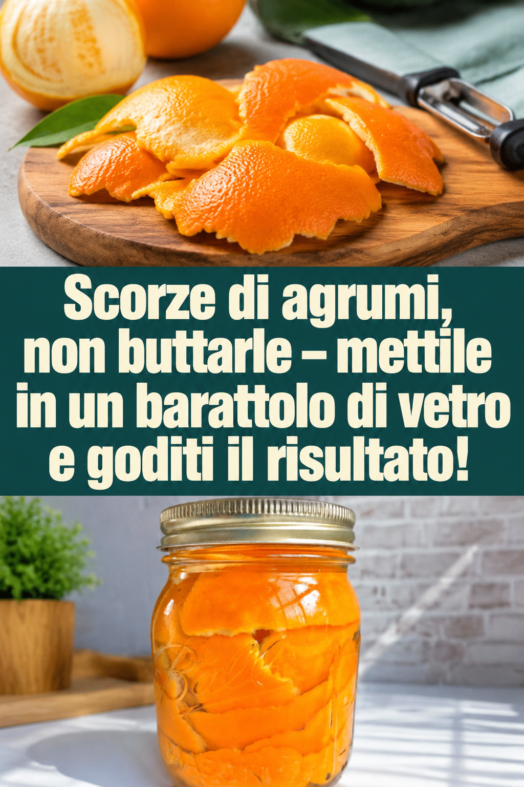 Scorze di agrumi, non buttarle – mettile in un barattolo di vetro e goditi il risultato!