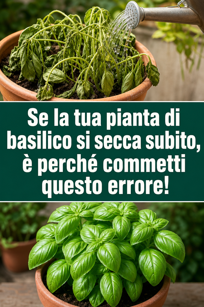 Se la tua pianta di basilico si secca subito, è perché commetti questo errore!
