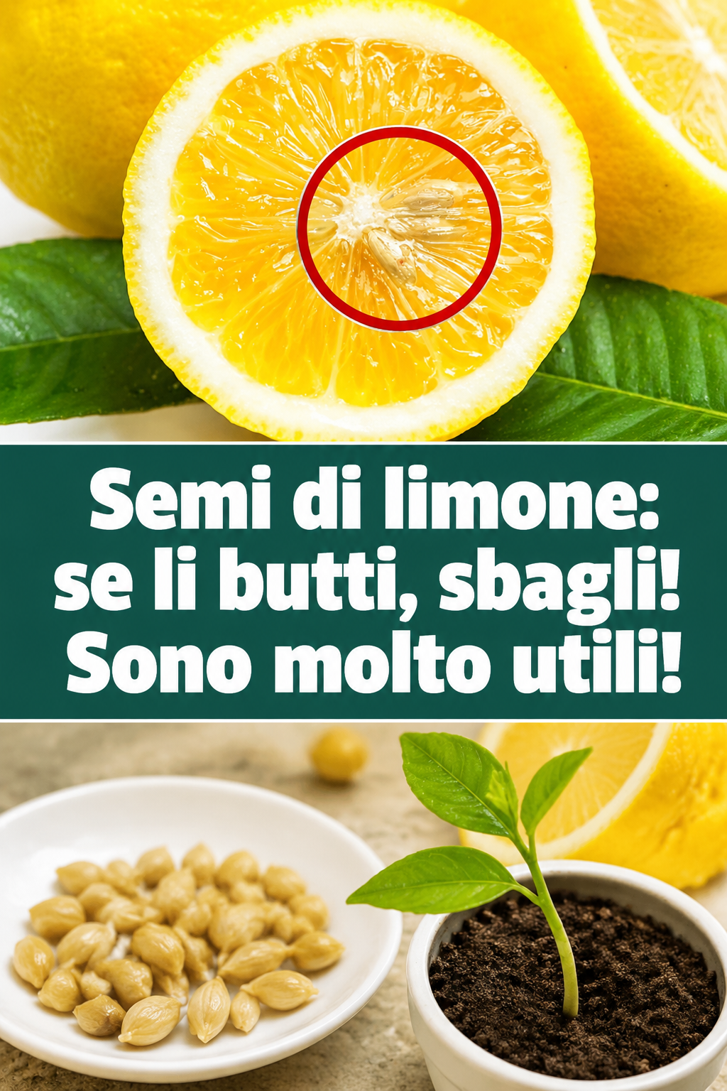 Semi di limone: se li butti, sbagli! Sono molto utili!