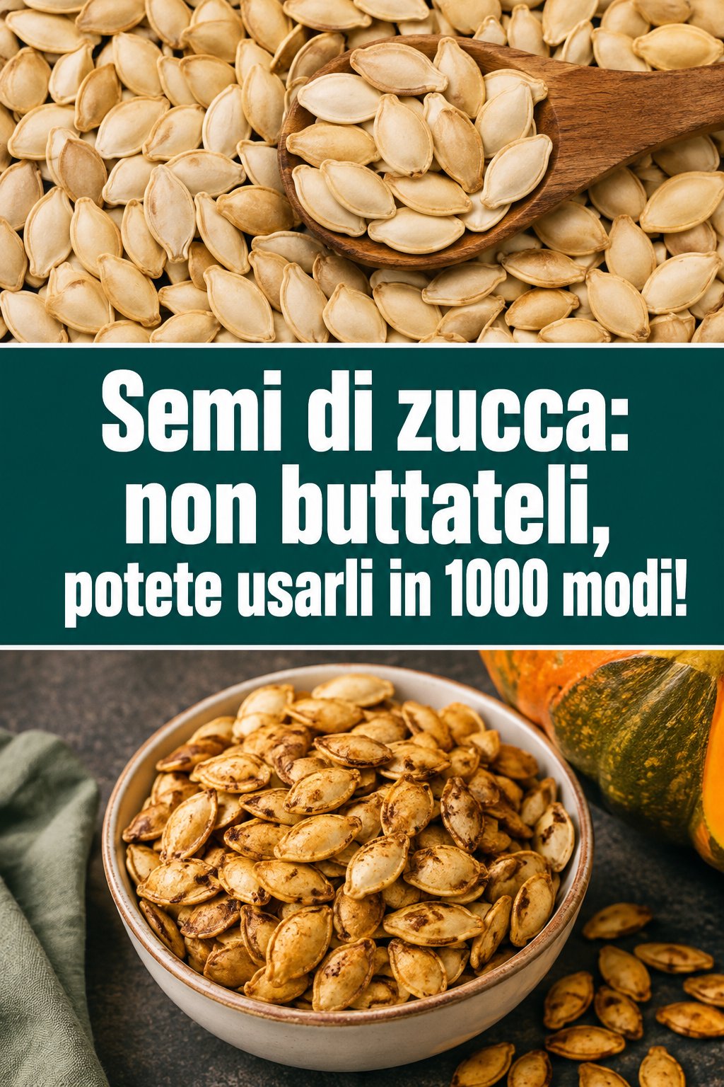 Semi di zucca: non buttateli, potete usarli in 1000 modi!