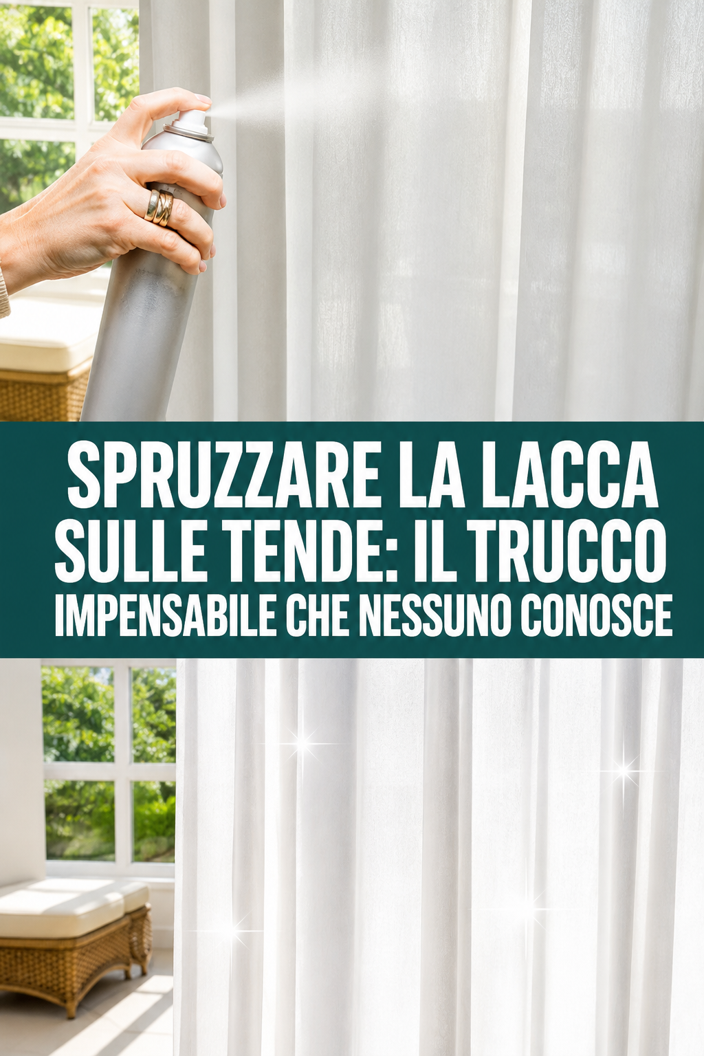 Spruzzare la lacca sulle tende: il trucco impensabile che nessuno conosce