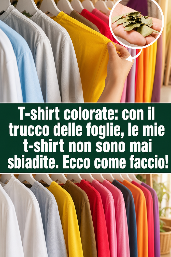T-shirt colorate: con il trucco delle foglie, le mie t-shirt non sono mai sbiadite. Ecco come faccio!