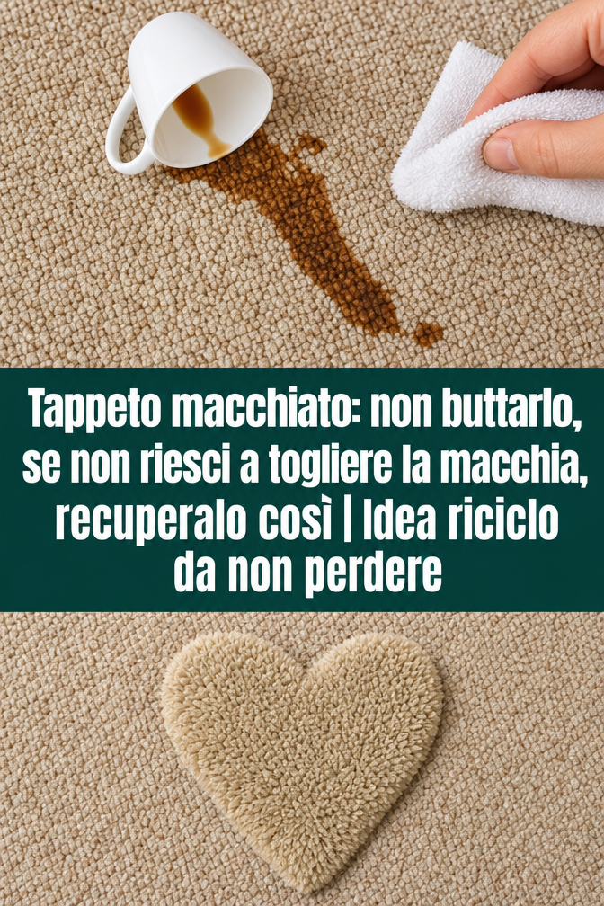Tappeto macchiato: non buttarlo, se non riesci a togliere la macchia, recuperalo così | Idea riciclo da non perdere