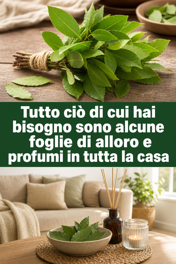 Tutto ciò di cui hai bisogno sono alcune foglie di alloro e profumi in tutta la casa