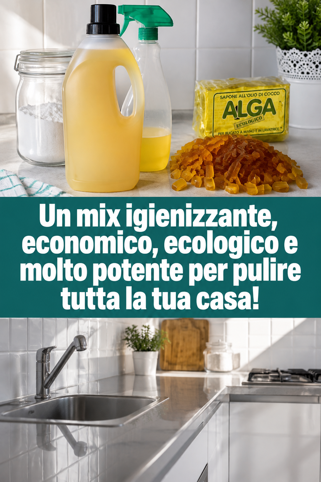 Un mix igienizzante, economico, ecologico e molto potente per pulire tutta la tua casa!