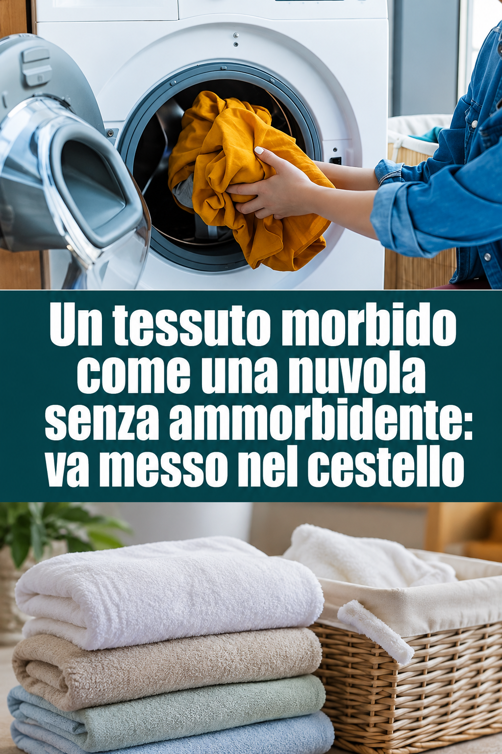 Un tessuto morbido come una nuvola senza ammorbidente: va messo nel cestello