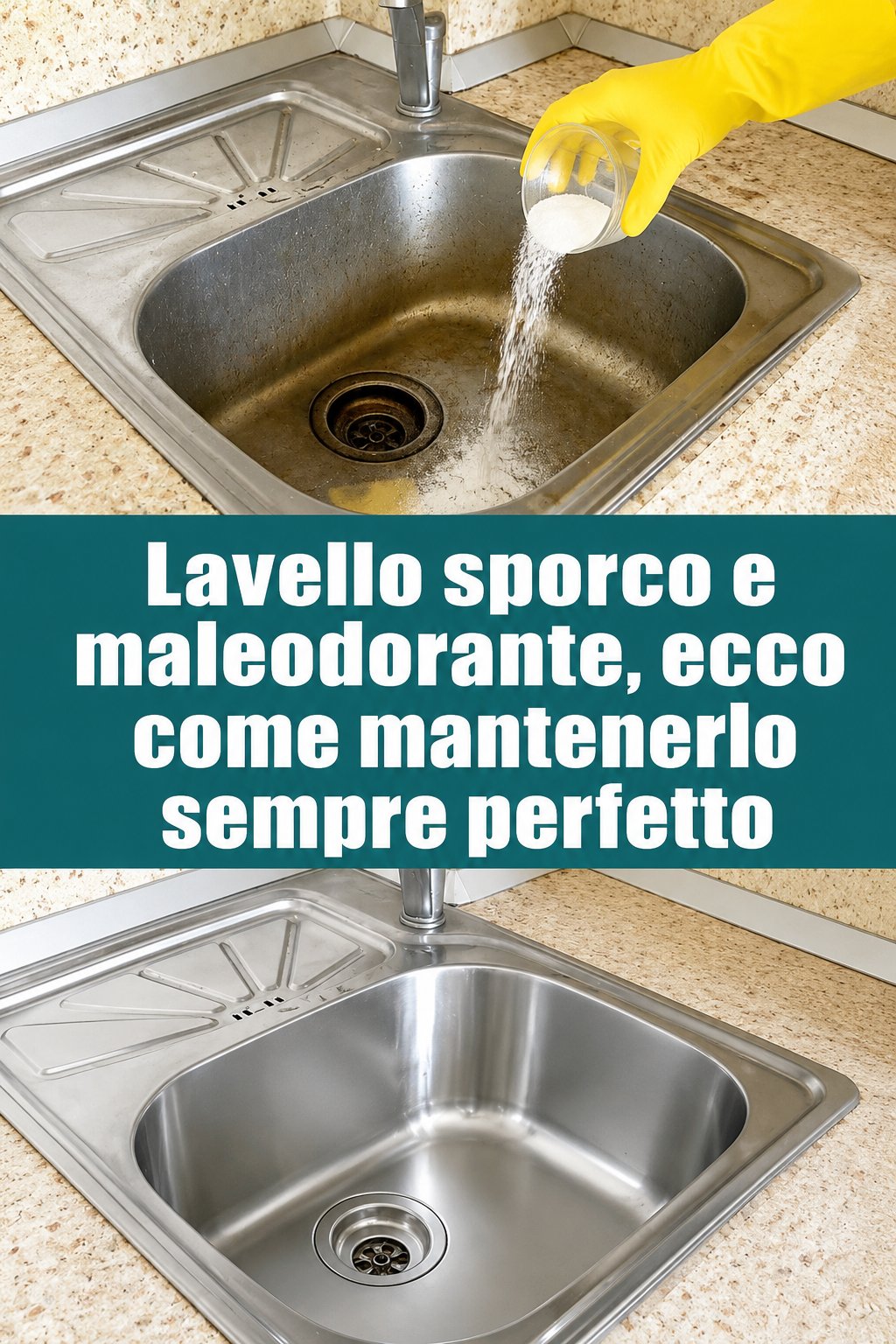 Lavello sporco e maleodorante, ecco come mantenerlo sempre perfetto
