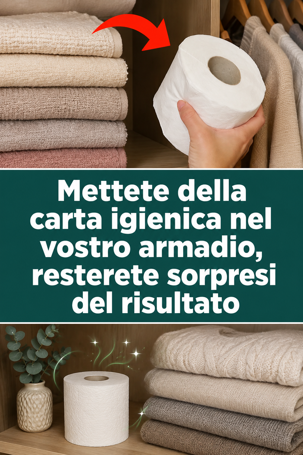 Mettete della carta igienica nel vostro armadio, resterete sorpresi del risultato